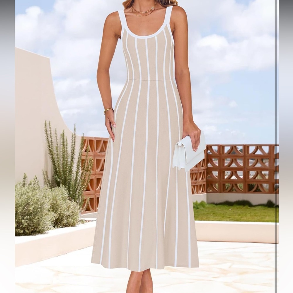 ✨NWT Swing Knit Midi/Maxi Dress Apricot - Picture 7 of 14